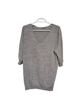 GAP Gray Wool Blend V Neck Sweater Large Tunic
